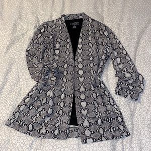 Snake print blazer